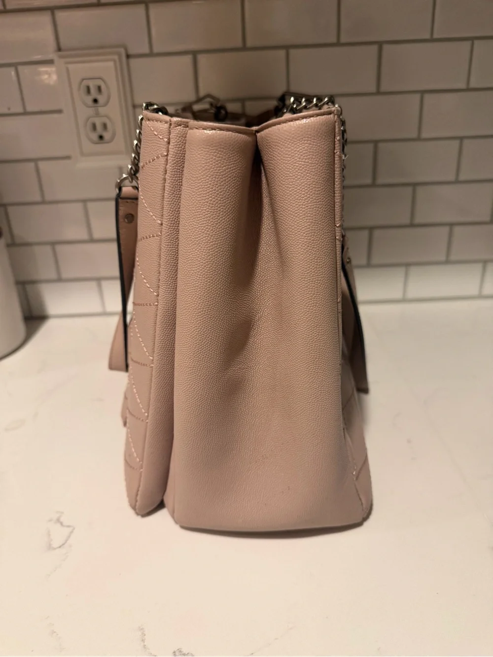 Rebecca Minkoff Quilted Leather Tote Bag in Blush Pink - Chic Everyday Carry